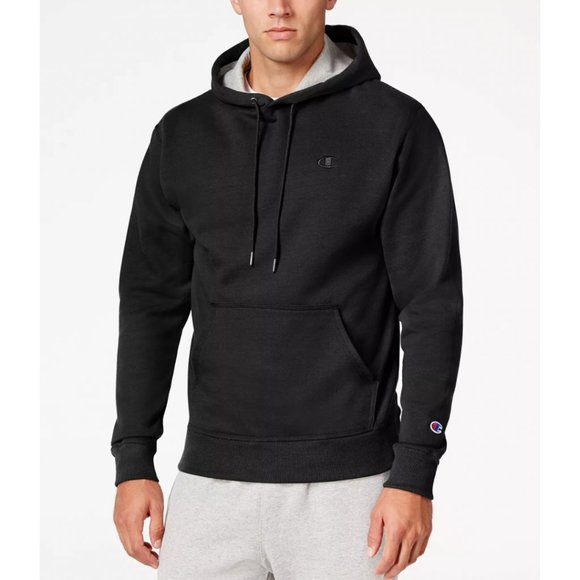 Champion Other - Men's Champion Black Pullover Hoodie | Drawstring Sweatshirt